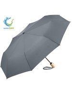 FARE Mini-Taschenschirm ÖkoBrella mit Bambusgriff – Grey