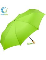 FARE Mini-Taschenschirm ÖkoBrella mit Bambusgriff – Lime