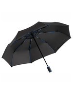 FARE Taschenschirm mit Doppelautomatik und Windproof – Black/Euro Blue