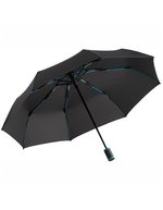 FARE Taschenschirm mit Doppelautomatik und Windproof, Black/Euro Blue Ø 97 cm, FA5484 – Black/Petrol