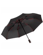 FARE Taschenschirm mit Doppelautomatik und Windproof, Black/Euro Blue Ø 97 cm, FA5484 – Black/Red