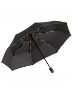 FARE Taschenschirm mit Doppelautomatik und Windproof, Black/Euro Blue Ø 97 cm, FA5484 – Black/Yellow