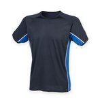 Finden+Hales Performance Panel T-Shirt mit Raglanärmeln, Black/Red XS, FH240 – Bild 3