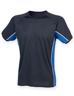 Finden+Hales Performance Panel T-Shirt mit Raglanärmeln – Navy/Royal/White