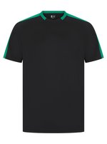Finden+Hales Sportliches Kurzarm-T-Shirt mit Kontrastärmeln, Black/White S, FH290 – Bild 3