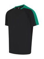 Finden+Hales Sportliches Kurzarm-T-Shirt mit Kontrastärmeln, Black/White S, FH290 – Bild 5