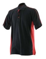 Finden+Hales Sport Polo mit Kontraststreifen – Black/Red