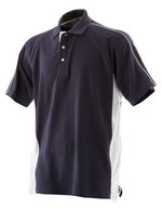 Finden+Hales Sport Polo mit Kontraststreifen – Navy/White