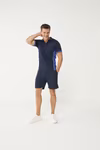 Finden+Hales Panel Polo mit Kontrastseiteneinsätzen, Black/Red XS, FH355 – Bild 2