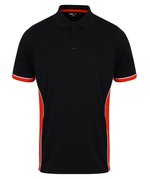 Finden+Hales Panel Polo mit Kontrastseiteneinsätzen, Black/Red XS, FH355 – Bild 3