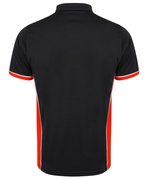 Finden+Hales Panel Polo mit Kontrastseiteneinsätzen, Black/Red XS, FH355 – Bild 4