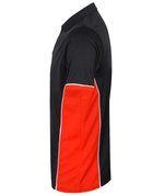 Finden+Hales Panel Polo mit Kontrastseiteneinsätzen, Black/Red XS, FH355 – Bild 5