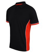 Finden+Hales Panel Polo mit Kontrastseiteneinsätzen, Black/Red XS, FH355 – Bild 6