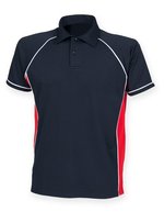 Finden+Hales Men´s Piped Performance Polo Red/White L (FH370), FH370 – Navy/Red/White