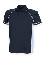 Finden+Hales Men´s Piped Performance Polo Red/White L (FH370), FH370 – Navy/Sky/White