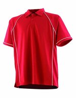 Men´s Piped Performance Polo – Red/White