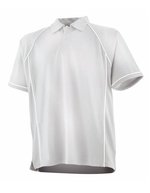 Finden+Hales Men´s Piped Performance Polo Red/White L (FH370), FH370 – White/White