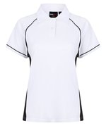 Ladies´ Piped Performance Polo – Navy/Red/White