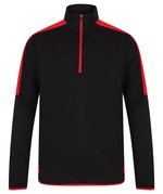 Finden+Hales Sportlicher 1/4 Zip Midlayer mit Kontrast, Black/Gunmetal Grey XS, FH571 – Bild 3