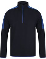 Finden+Hales Sportlicher 1/4 Zip Midlayer mit Kontrast – Navy/Royal