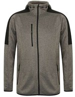 Finden+Hales Aktive Softshell-Jacke mit Kapuze – Dark Grey Marl/Black
