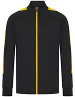 Strick-Trainingsjacke mit Reißverschluss – Black/Gold