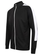 Knitted Tracksuit Top with Zip – Nero/Bianco
