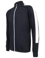 Knitted Tracksuit Top with Zip – Blu navy/Bianco
