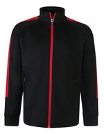 Kids Knitted Tracksuit Top – Black/Red