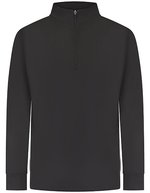 1/4 Zip Tracksuit Top mit Kontrasteinsätzen – Black