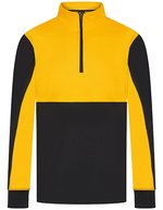 1/4 Zip Tracksuit Top mit Kontrasteinsätzen – Black/Gold