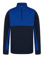 Finden+Hales 1/4 Zip Tracksuit Top mit Kontrasteinsätzen, Black XXS, FH874 – Blu navy/Reale