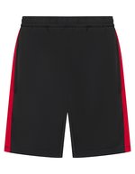 Kids Knitted Shorts with Zip Pockets – Black/Red