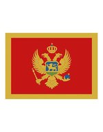 Printwear Montenegro Fahne 90x150 cm Polyester, Montenegro 90 x 150 cm, FLAGME – Bild 1
