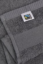 Fair Towel Bio-Baumwolle Badetuch mit Twill-Aufhänger, Black 70 x 140 cm, FT100DN – Bild 4