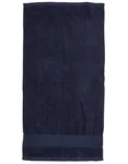 Fair Towel Bio-Baumwolle Badetuch mit Twill-Aufhänger, Black 70 x 140 cm, FT100DN – Navy