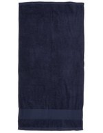 Fair Towel Bio-Baumwolle Badetuch mit Twill-Aufhänger, Black 70 x 140 cm, FT100DN – Navy