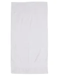 Fair Towel Bio-Baumwolle Badetuch mit Twill-Aufhänger, Black 70 x 140 cm, FT100DN – White