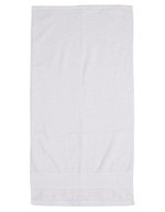 Fair Towel Bio-Baumwolle Badetuch mit Twill-Aufhänger, Black 70 x 140 cm, FT100DN – White