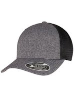 FLEXFIT 110 Mesh Cap mit Snapback – Melange Charcoal/Black