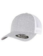 FLEXFIT 110 Mesh Cap mit Snapback – Melange Silver/White