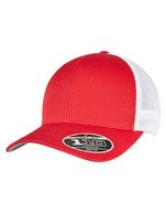 FLEXFIT 110 Mesh Cap mit Snapback, Black/White One Size, FX110MT – Rosso/Bianco