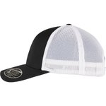FLEXFIT Cappellino Trucker riciclato bicolore, Black/White One Size, FX110RT – Bild 5