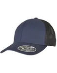 FLEXFIT Structured Canvas Trucker Cap with Mesh, Navy/Black One Size, FX110ST – image 2
