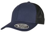 FLEXFIT Strukturierte Canvas-Trucker Cap mit Mesh – Navy/Black