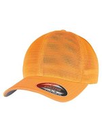 Flexfit 360 Omnimesh Cap mit Netzdesign, Black S/M, FX360 – Orange neon