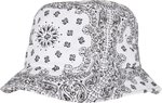 FLEXFIT Bandana Print Bucket Hat knautschbar, Black/White One Size, FX5003BP – Bild 1