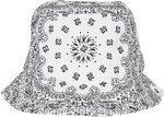 FLEXFIT Bandana Print Bucket Hat knautschbar, Black/White One Size, FX5003BP – Bild 3