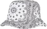 FLEXFIT Bandana Print Bucket Hat knautschbar, Black/White One Size, FX5003BP – Bild 4