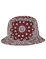 FLEXFIT Bandana Print Bucket Hat knautschbar – Cherry/White
